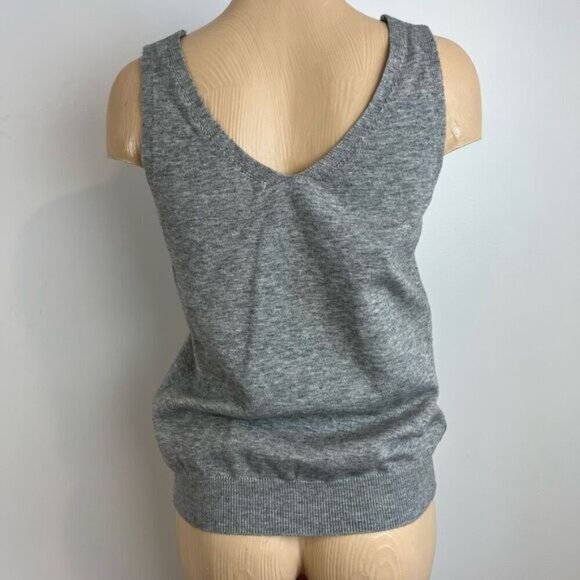 Womance Women’s Medium Acrylic Grey Gray Oversized Tank Top Shirt Casual Relaxed - Picture 3 of 8